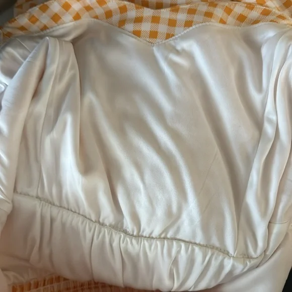 Torrid Midi Challis Skater Yellow Plaid Dress 0/L US 12 - Picture 13 of 16